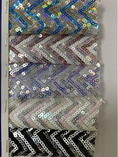 GZ-XP  珠片閃光網布  幅寬：125-130cm   成分：100%滌綸  珠片PET 側面照